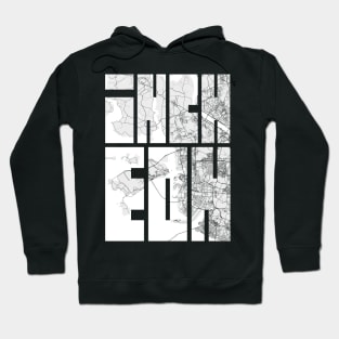 Incheon, South Korea City Map Typography - Light Hoodie